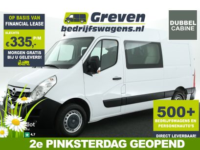 Opel Movano - 2.3 CDTI BiTurbo L2H2 146PK Dubbele Cabine Airco Cruise Kasten PDC 5 Persoons Trekhaak